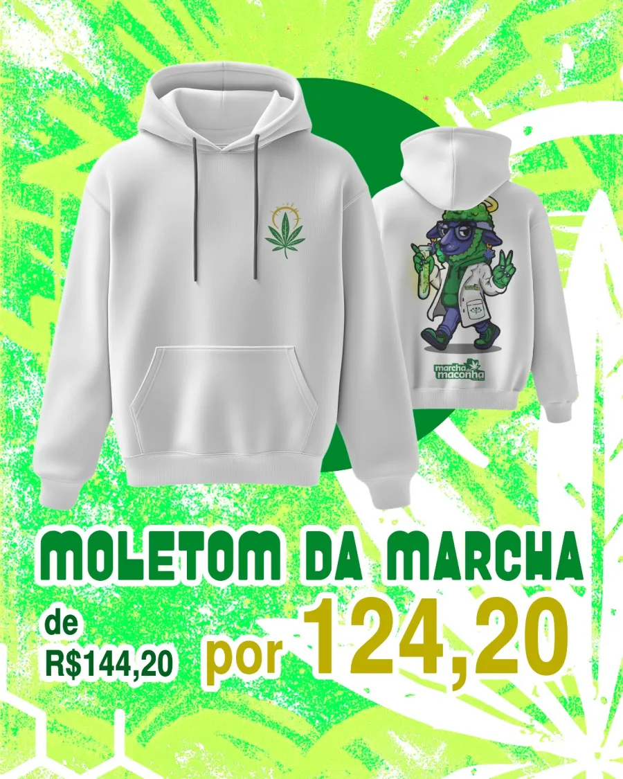 Moletom oficial da Marcha da Maconha Curitiba